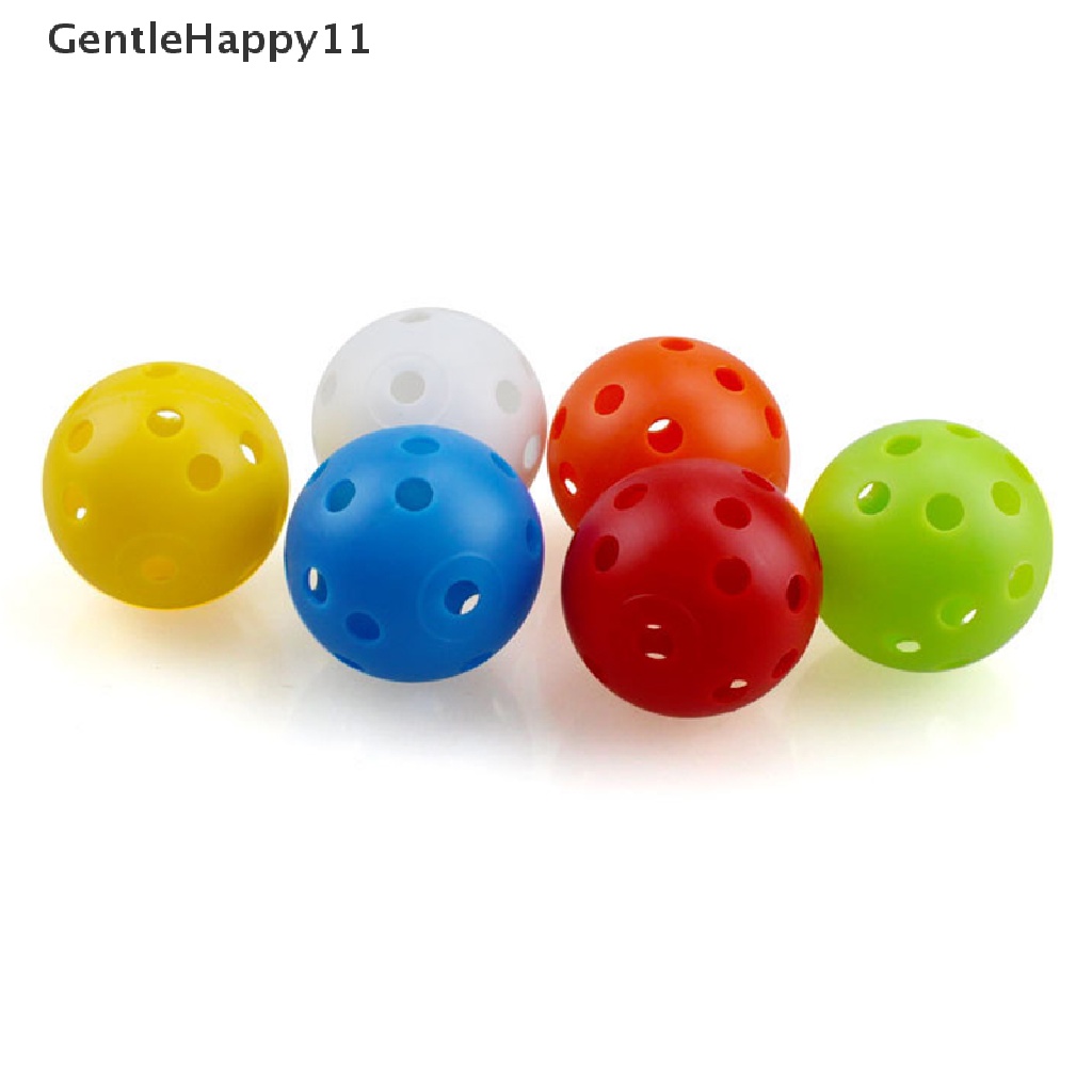 Gentlehappy 10Pcs Bola Golf Indoor Outdoor Whiffle Airflow Bola Latihan Golf id