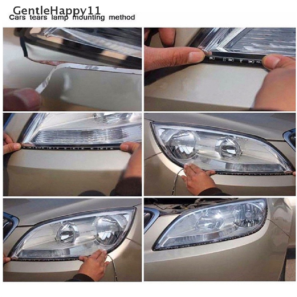 Gentlehappy Waterproof LED Car Styling flexible Lampu Mobil Lampu Lari Siang Harisoft Strip id