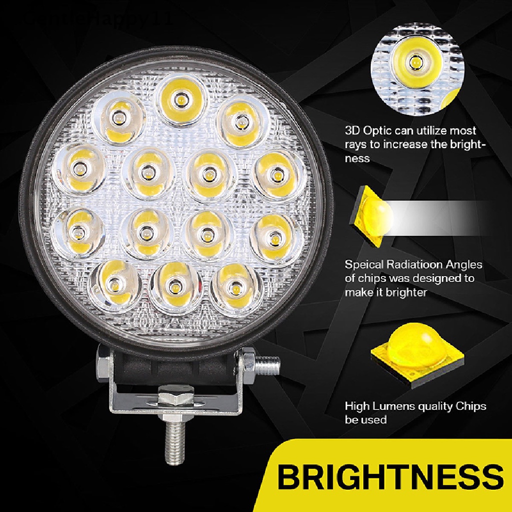 Gentlehappy Lampu Kerja Bulat Flood Led4 ''42W Offroad Truck Mobil SUV ATV Driving Lamp id