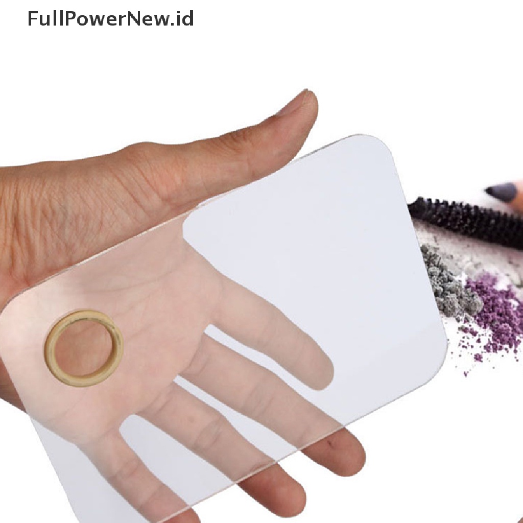 Power 2Pcs Acrylic Kosmetik Makeup Palette Nail Art Spatula Foundation Alat Pencampur ID