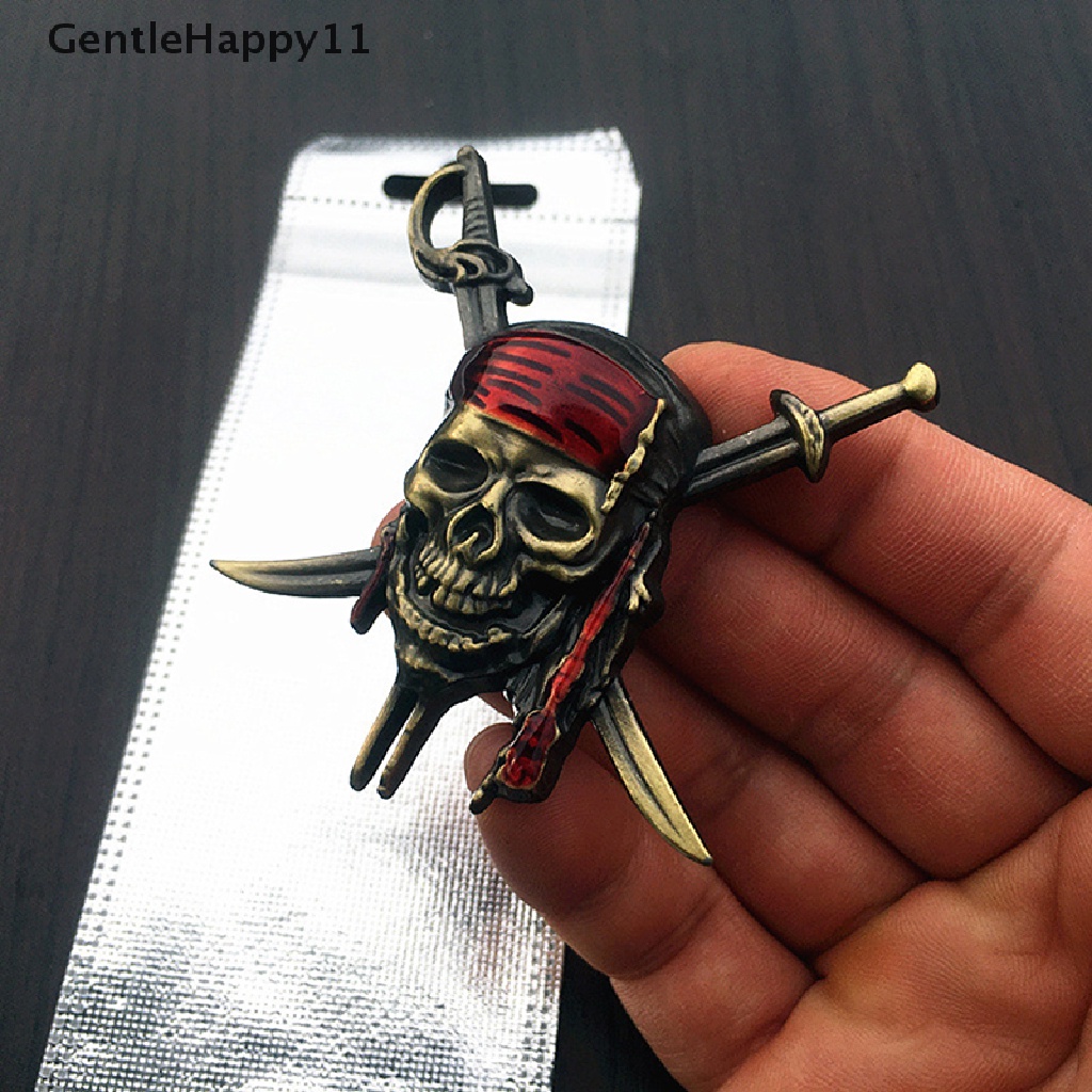 Gentlehappy Mobil Styling 3D Logam Tengkorak Bajak Laut Emblem Badge Stiker Decals Auto Penutup Motor Lecet Kepribadian Dekorasi Aksesoris id