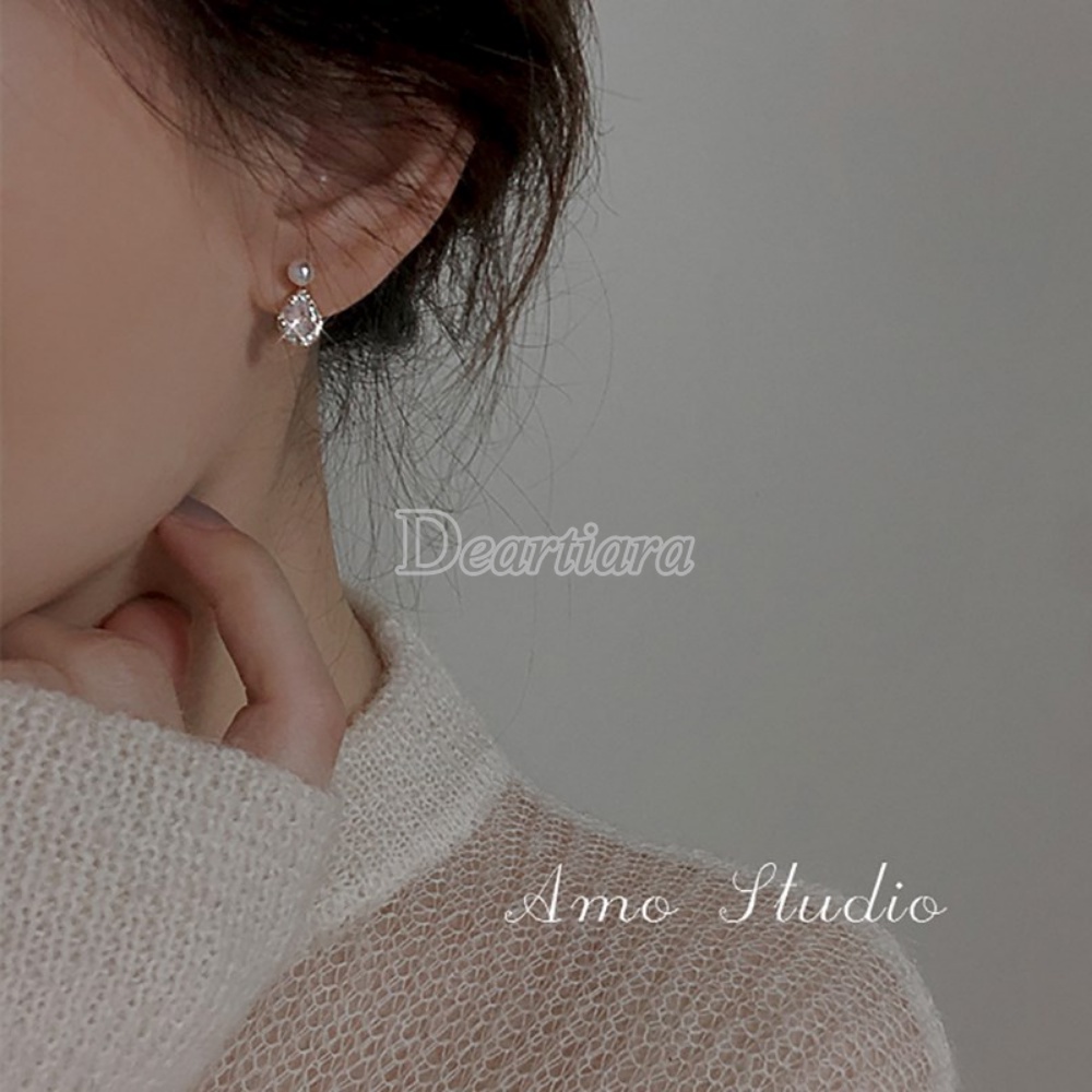 Desain Anting Mutiara Berlian Hias Tetesan Air Modis Dengan Anting High-end