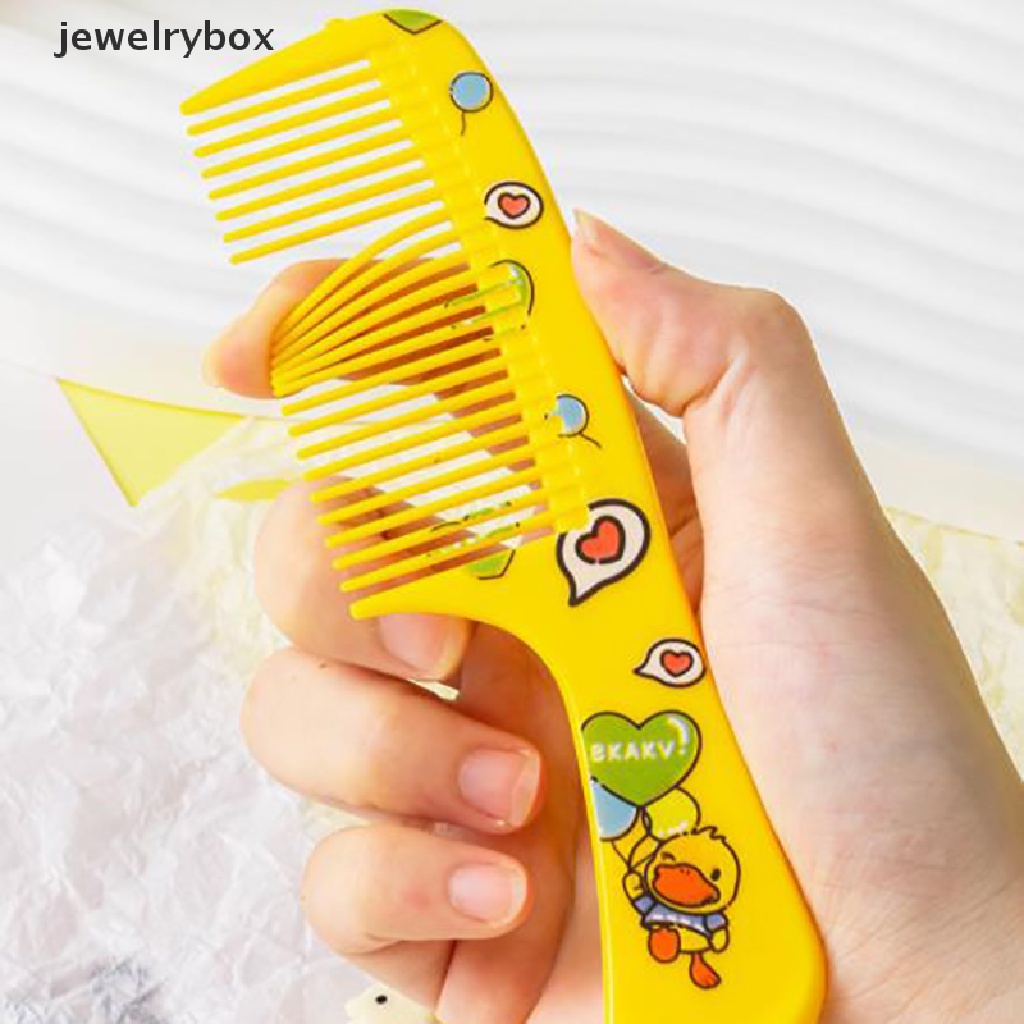 [jewelrybox] 2pcs/set Sisir Penata Rambut Anak Lucu Sisir Ekor Runcing Anti-Statis Untuk Butik Anak Perempuan