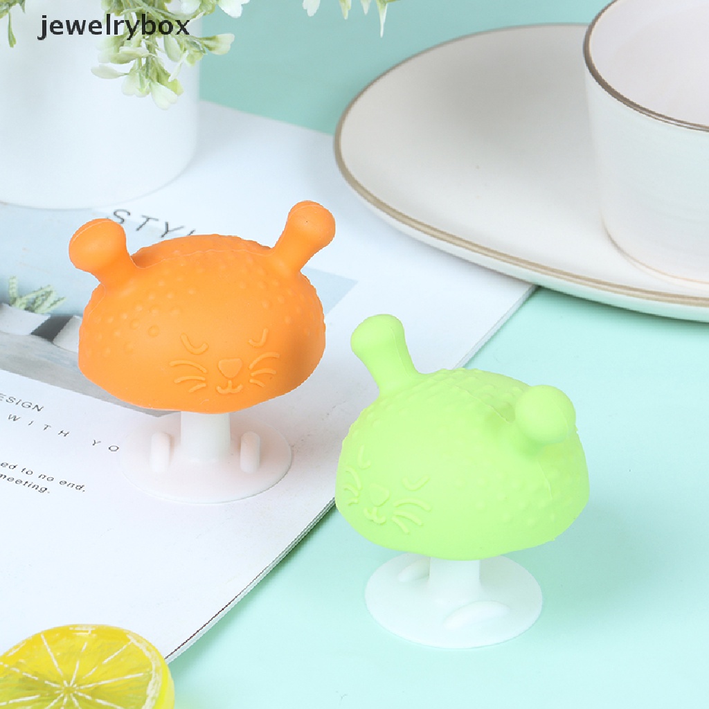 [jewelrybox] Baby Silicone Teether Newborn Kartun Jamur Kecil Tumbuh Gigi Mainan Menenangkan Puting Butik