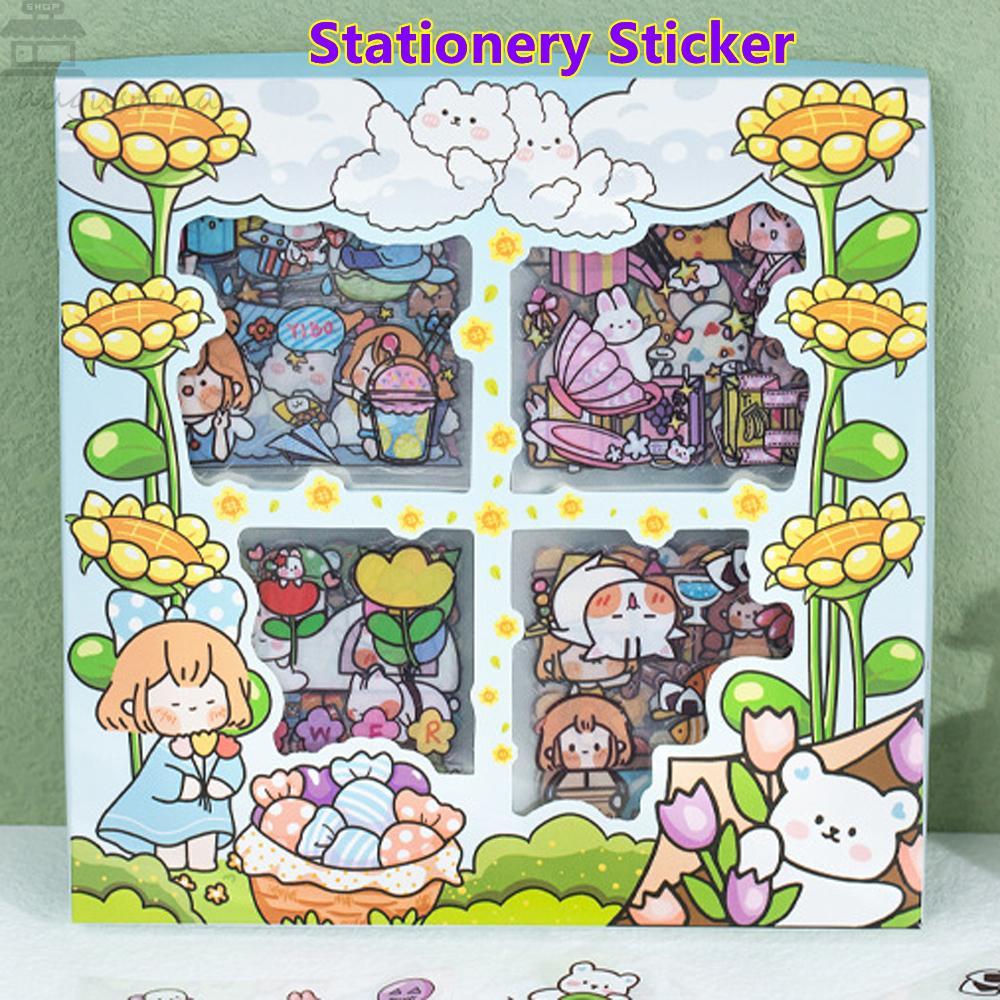 Agustina Stationery Stiker Wanita Perempuan Scrapbooking Planners Diary Album Dekoratif Border Sticker