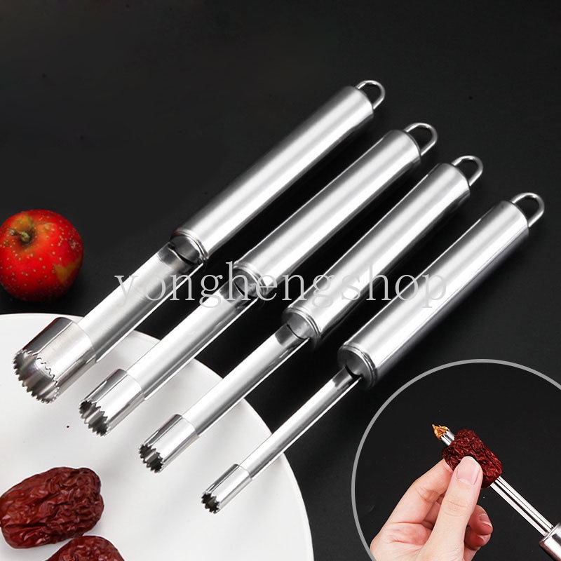 1pcs Stainless Steel Apple Pear Corer Remover Kurma Merah Alat Penghapus Inti Seeder Buah Sayur Gadget Dapur