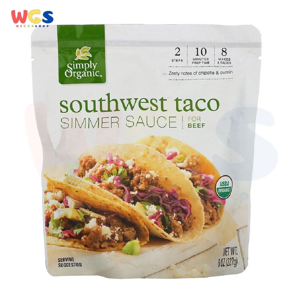 Simply Organic Southwest Taco Simmer Sauce For Beef 8oz 227g