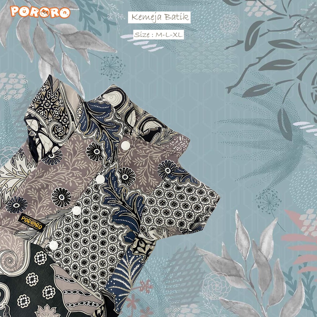 Kemeja Kucing Pororo Motif Batik