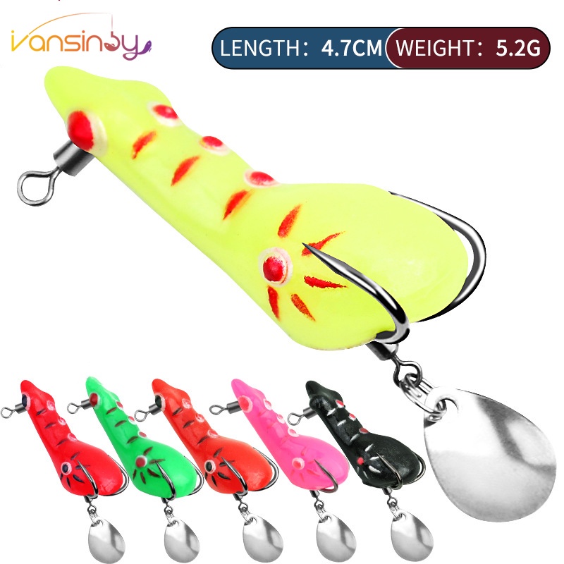 Umpan Katak Casting 4.7cm/5.2g Soft Frog Lure Umpan Pancing Katak Thunder Kecil Lembut