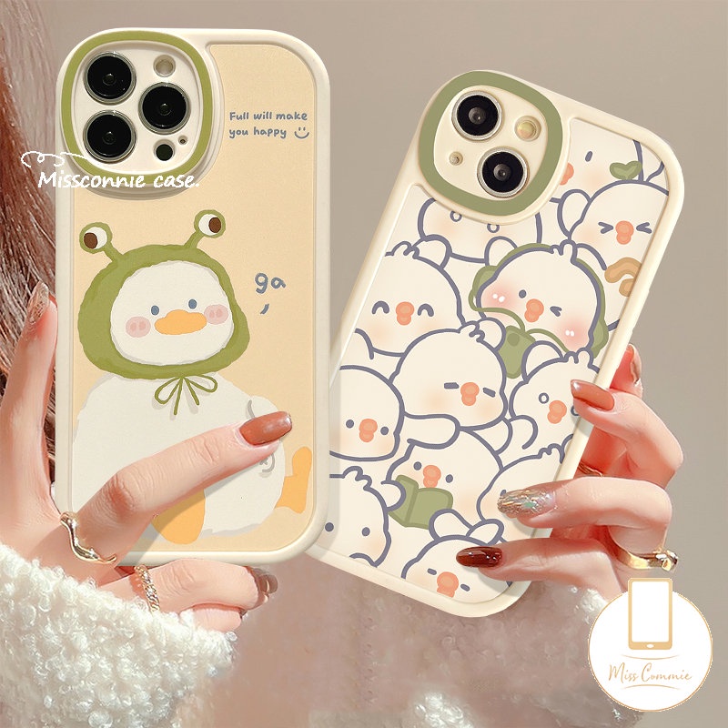 Case Infinix Smart5 6 Hot10 9 10T 10s 11s 11play Hot10 Lite Note8 Cute Kartun Bebek Oval Perlindungan Lensa Shockproof Lembut Tpu Penutup Belakang