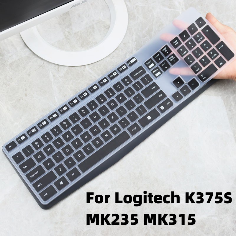 Untuk Logitech K375S MK235 MK315 Penutup Keyboard Silikon Tahan Air Film Tahan Debu