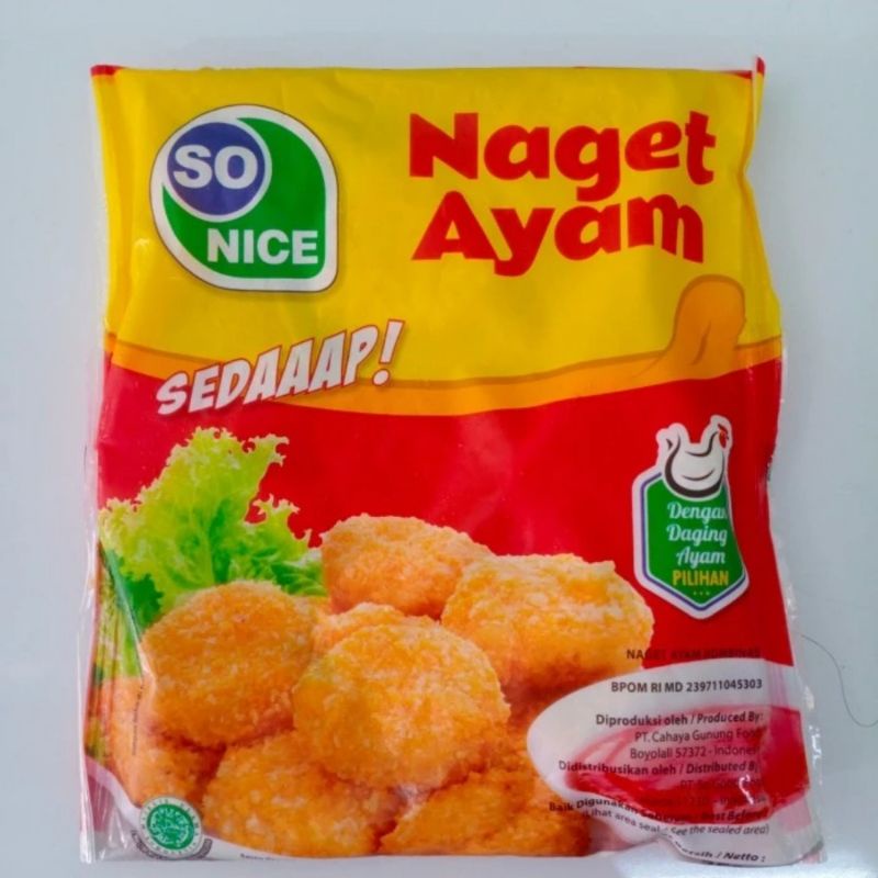 

SO NICE Naget Ayam 250 gr