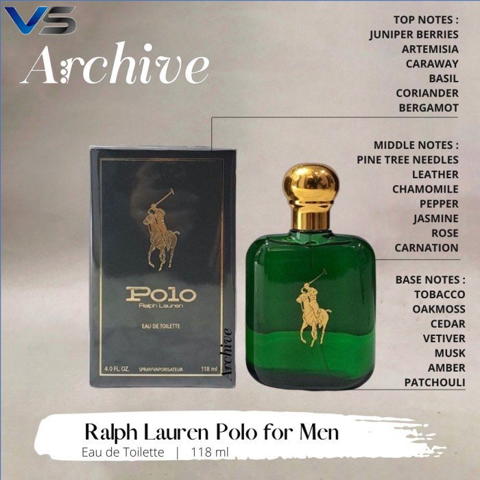 Parfum Original Ralph Lauren Polo for Men EDT 118 V23 Asli