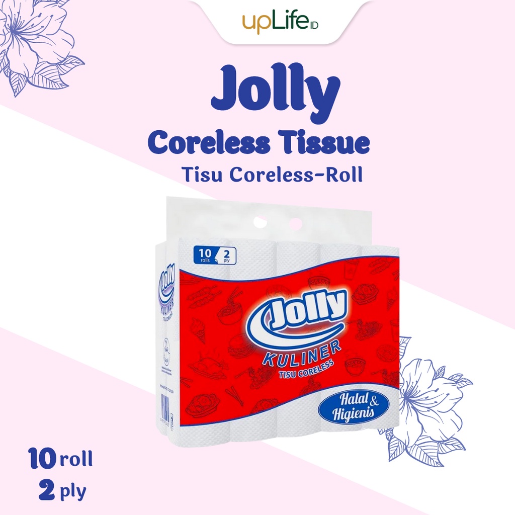 JOLLY Tisue Toilet Bathroom Tissue 10 ROLL 200's