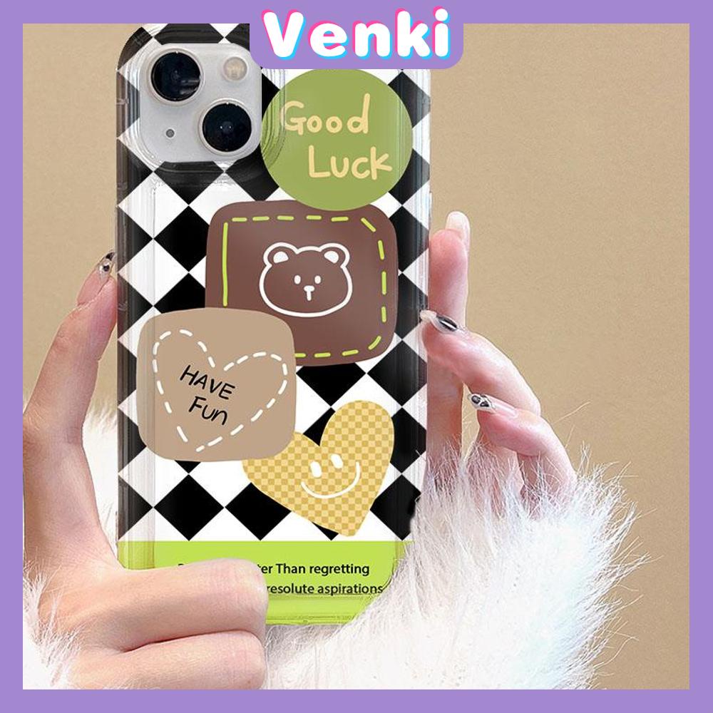 VENKI -For iPhone 11 iPhone Case Clear Case TPU Soft Case Airbag Shockproof Cute Cute Cartoon Bear Compatible with iPhone 14 13 Pro Max iPhone 12 Pro Max 11 7Plus 6Plus XR xs max