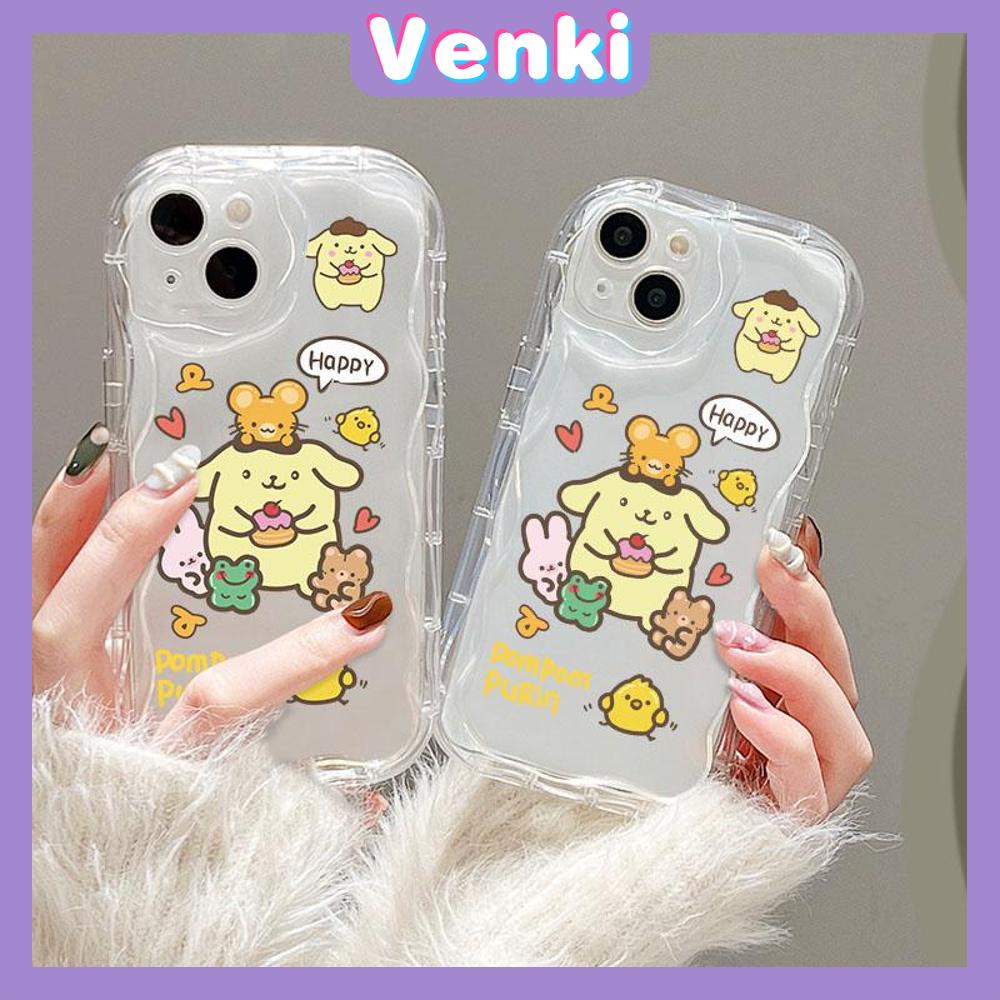 VENKI - For iPhone 11 iPhone Case 3D Curved Edge Wave Clear Case TPU Airbag Shockproof Camera Cover Cute Cartoon Compatible with iPhone 14 13 Pro max 12 Pro Max xr xs max 7 Plus 8