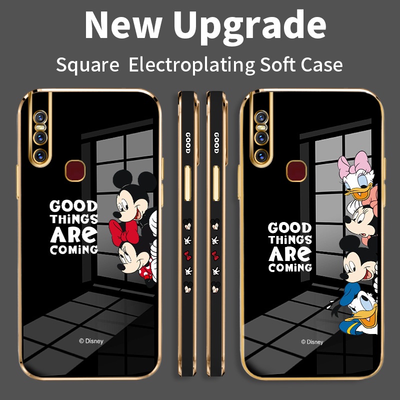 Case Casing Hp For Vivo S1 V15 Pro V19 V20 SE Y70 2020 2021 Softcase Mickey dan Minnie Case For Polo