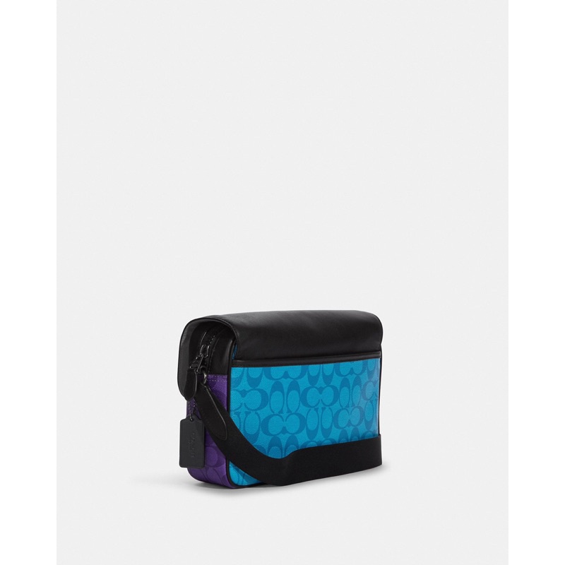 CH Track Crossbody In Blocked Signature Canvas (C 9839) new arrival