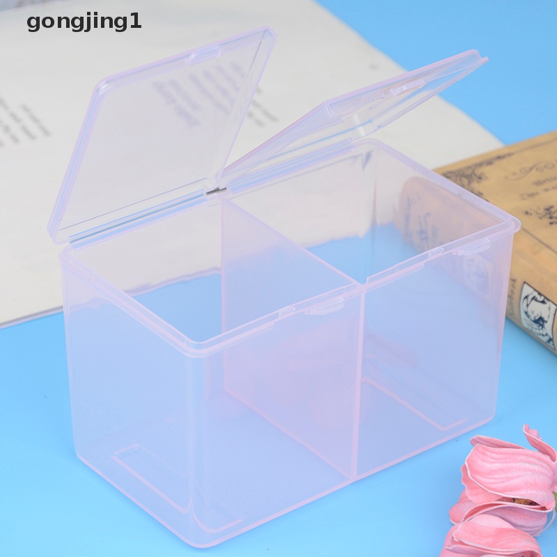 Ggg Clear Cleaning Remover Cotton Pad Kompartemen Kotak Penyimpanan Cotton Pad Container ID