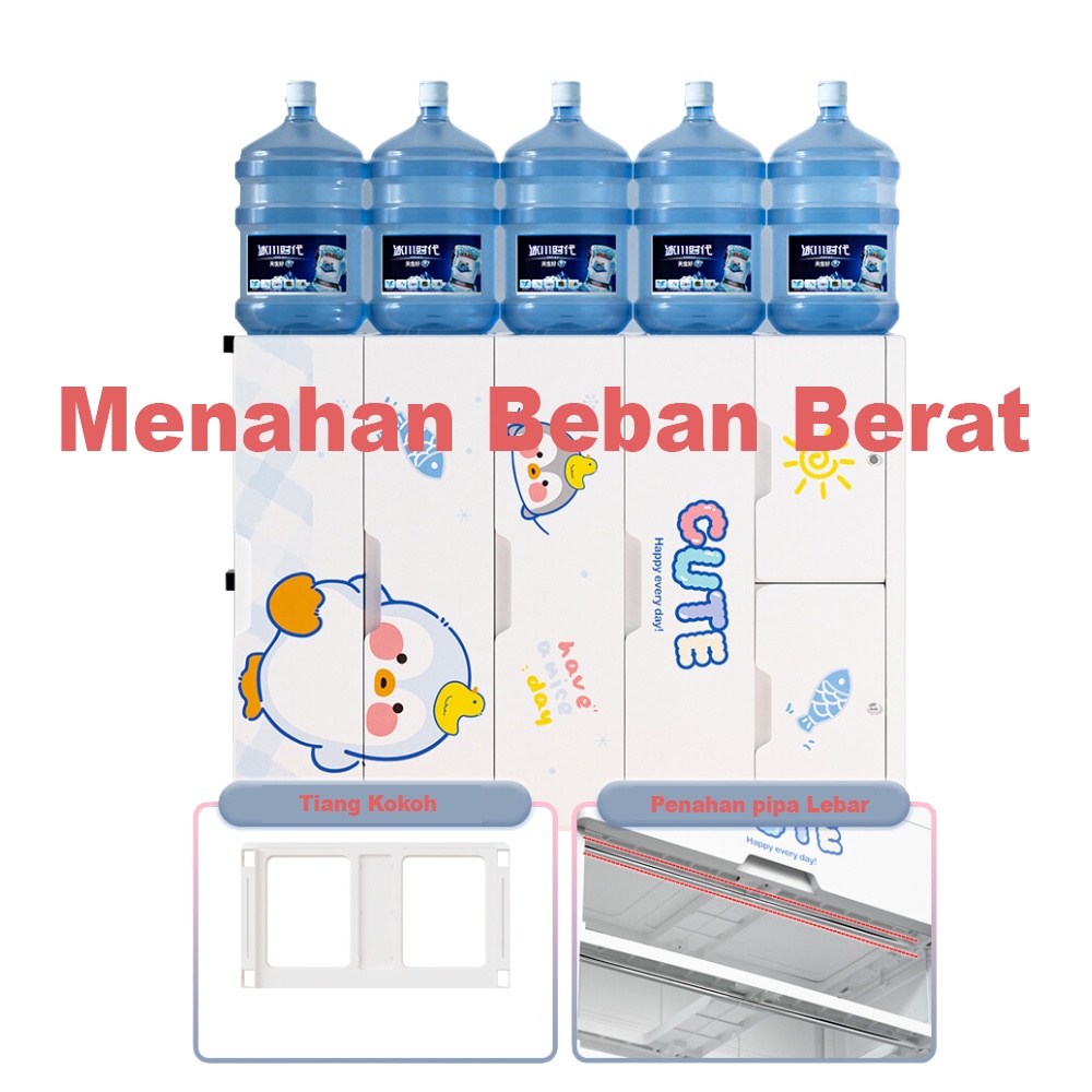 Lemari Penyimpanan Anak dan Keluarga Modern Motif Kartun 3-5 Tingkat Laci Anti-Slip Ramah Lingkungan - Simpan Pakaian dan Barang dengan Aman &amp; Rapih untuk Seluruh Keluarga - Desain Multifungsi dan Modern - 1287