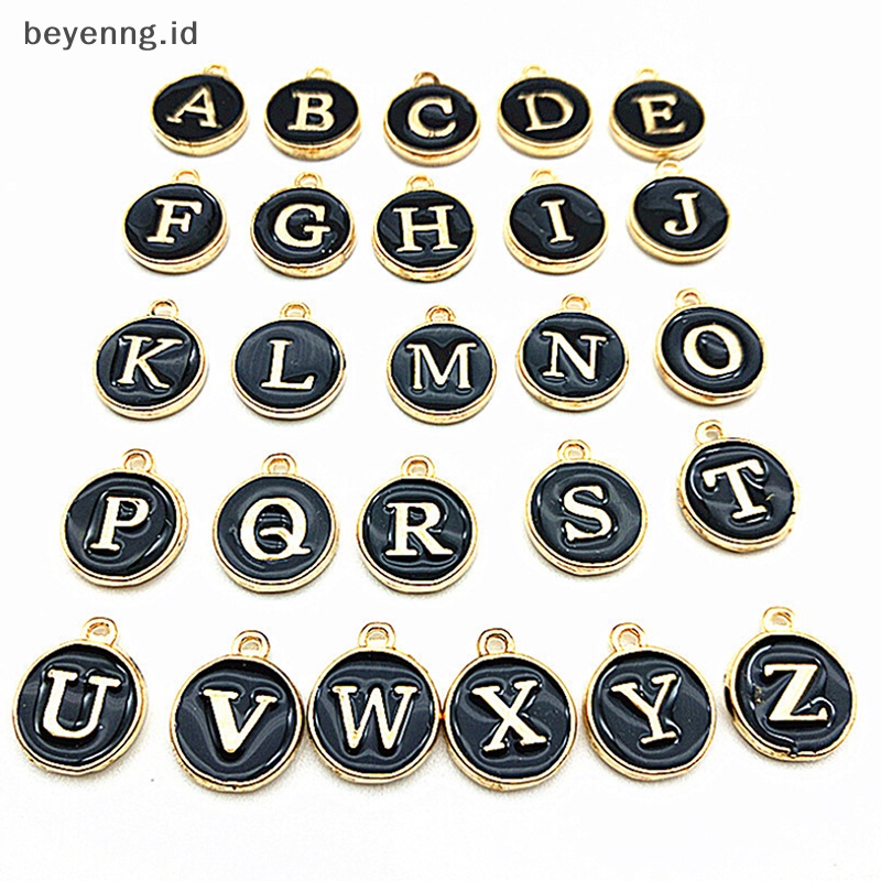 Beyen 26Pcs Huruf Alfabet Ch Inisial Huruf Gelang Perhiasan DIY Craft Making ID