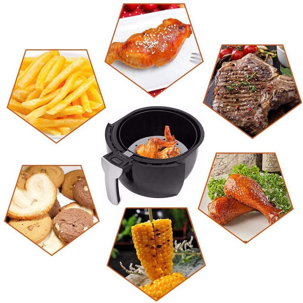 200pcs/set 7per8 /9 /10Inch Air Fryer Liners Kertas Kukus Bulat Tahan Air Tahan Panas Steamer Papers Alat Kue Dapur