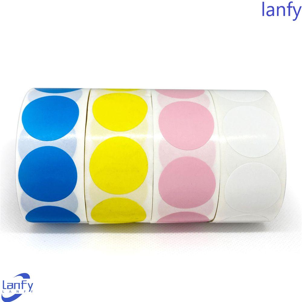 Lanfy Stiker Pengaman Mudah Di Tempel DIY 500PCS Multicolor Label Tidak Beracun