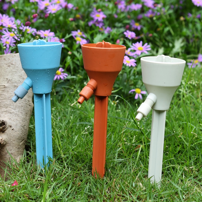 Penyiram Otomatis Plastik PP Warna Warni/ Spike Self Watering Tipe Plug-in/ Alat Irigasi Tetes Pot Bunga Taman