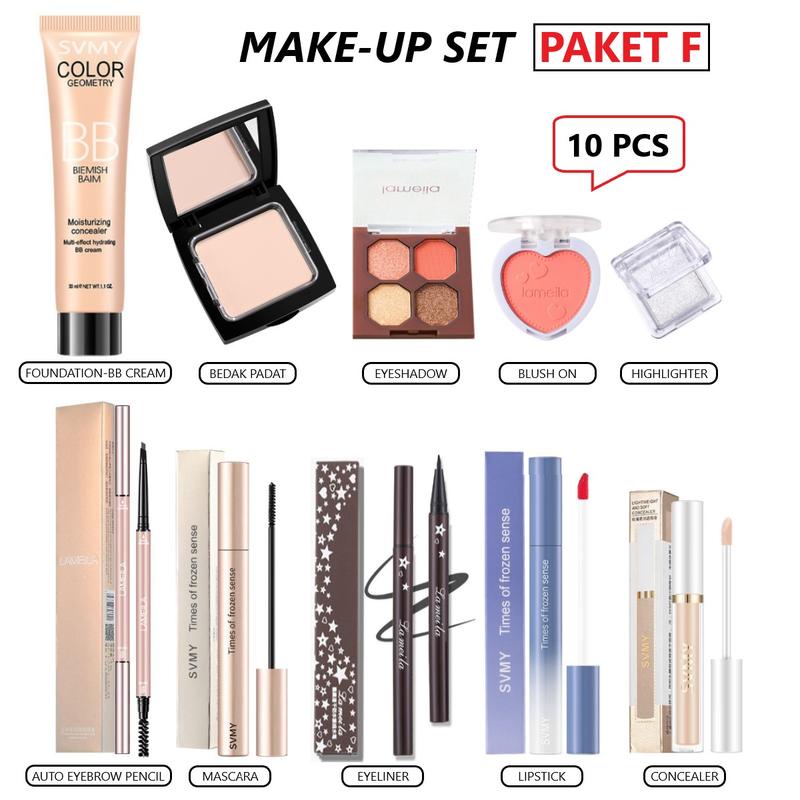 MAKE UP SET PAKET SET LENGKAP PAKET F 10 PCS