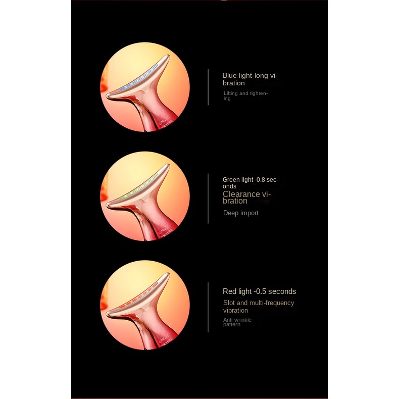 Triple light beauty lifting and Firming Alat Perkenalan Cahaya Merah Dan Biru Penyerap Getaran Alat Kecantikan Wajah Dan Leher