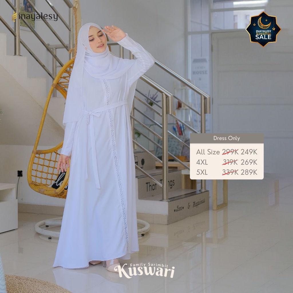 Gamis dewasa Dress only kuswari by Inayalesy