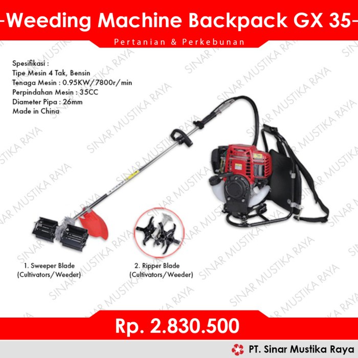 [CO] Mesin Pertanian Bajak & Gembur Tanah, Mini Traktor - Junsen Gx-35 - - Mata Rumput