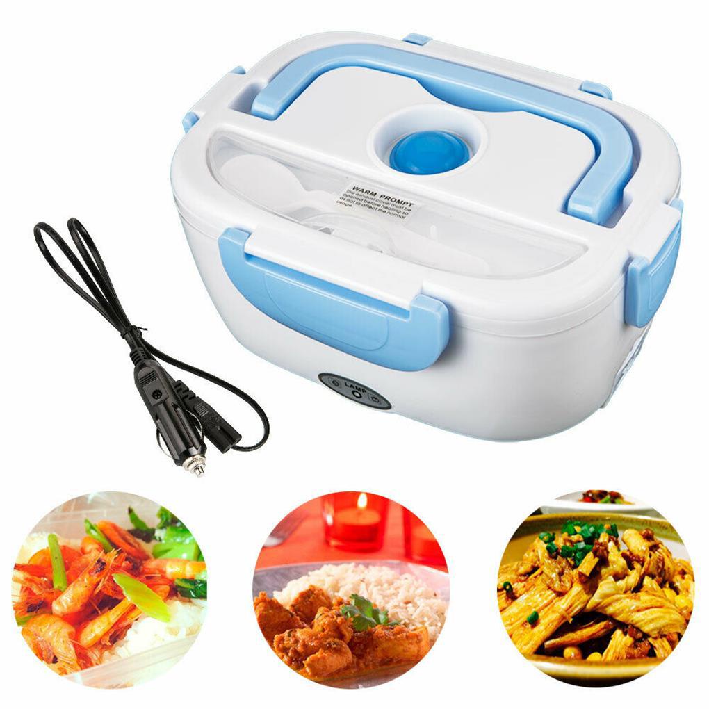 Portable Electric Heated US Plug Heating Box Kotak Makan Siang Makanan Travel 12V Bento Warmer