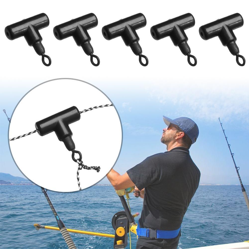 Agustinina Memancing Putar Hooklink Zip Slider Dengan Swivel Running Ledger Zip Black T-Swivel Slider Beads Fishing Tackle Carp Rig Rings Klip