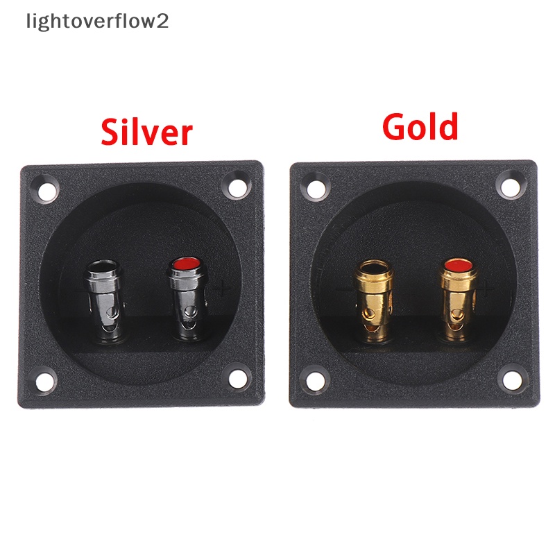 [lightoverflow2] 1pc Steker Subwoofer Cup Bulat 50mm Konektor Terminal Kotak Speaker Stereo Mobil [ID]