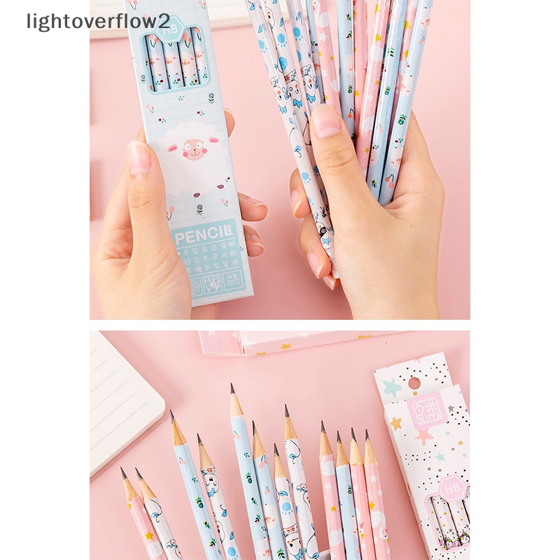 [lightoverflow2] 10pcs Pensil Kartun Lucu HB Lead Paing Drawing Pencil Student Wrig Drawing Sketch Pen Untuk Alat Tulis Sekolah [ID]