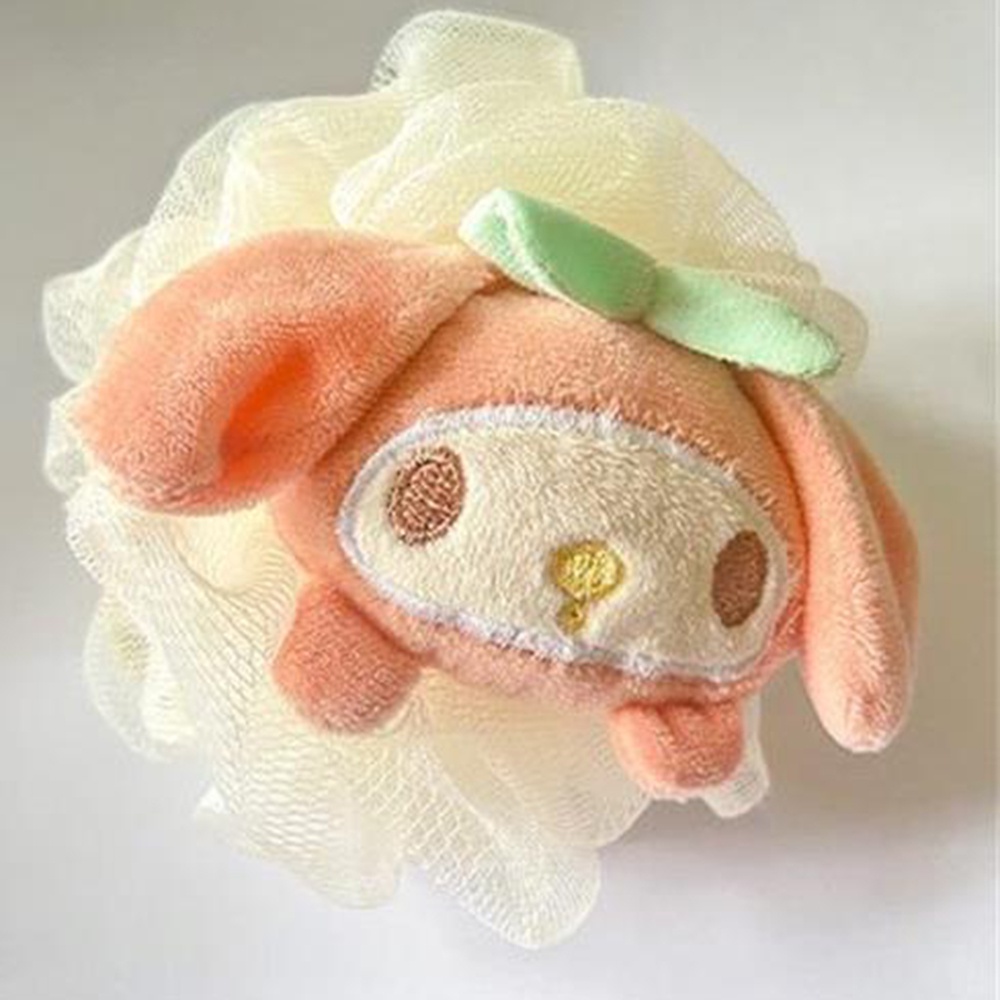 Loofah Mandi Yu Gui Dog Sanrio Lembut Dan Lucu Dengan Busa Yang Kaya Dan Scrubber Punggung Untuk Kamar Mandi