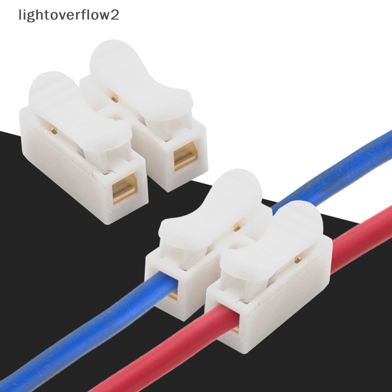 [lightoverflow2] 10pcs CH2 Quick Splice Lock Wire Connector Terminal Kabel Listrik Agar Mudah Penyambungan Aman Menjadi Kabel [ID]