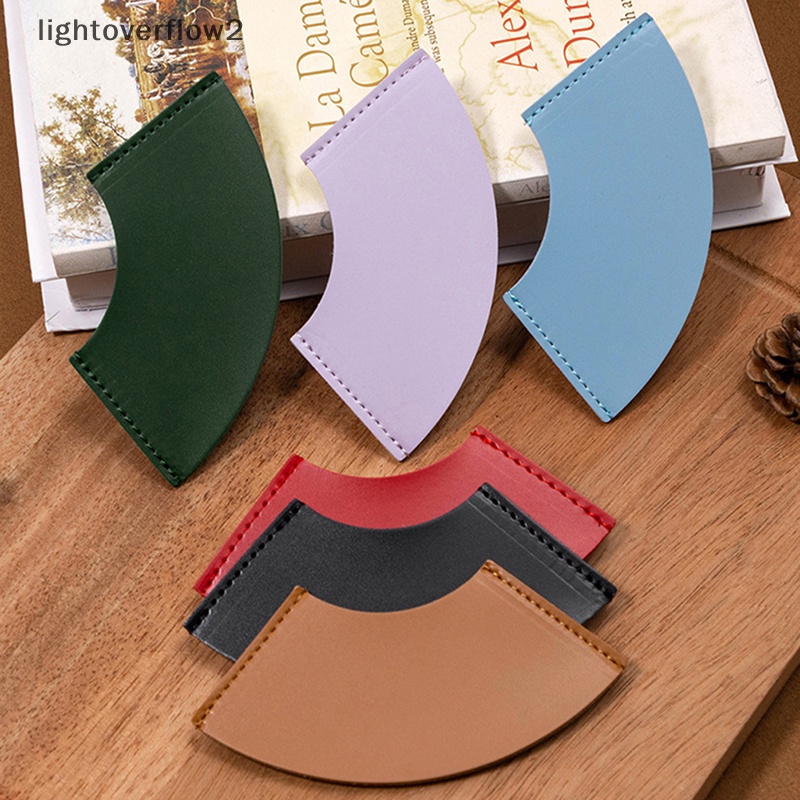 [lightoverflow2] Penanda Halaman Sudut Berbentuk Kipas Mini Handcrated Vintage Leather Bookmark For Bookmark Kulit Untuk Pelajar Pembaca Hadiah Anak [ID]