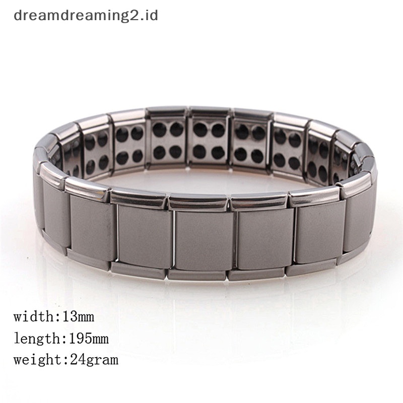 (drea) Gelang Titanium Steel Elastis Stretch Untuk Pria Wanita Energy Health Bangle//