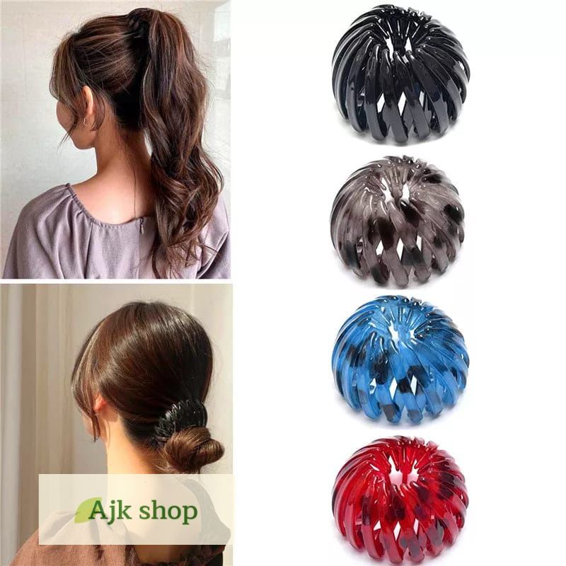 Ikat Rambut Ponytail Jepit Rambut Korea Bahan Plastik Gaya Retro Korea Untuk Wanita