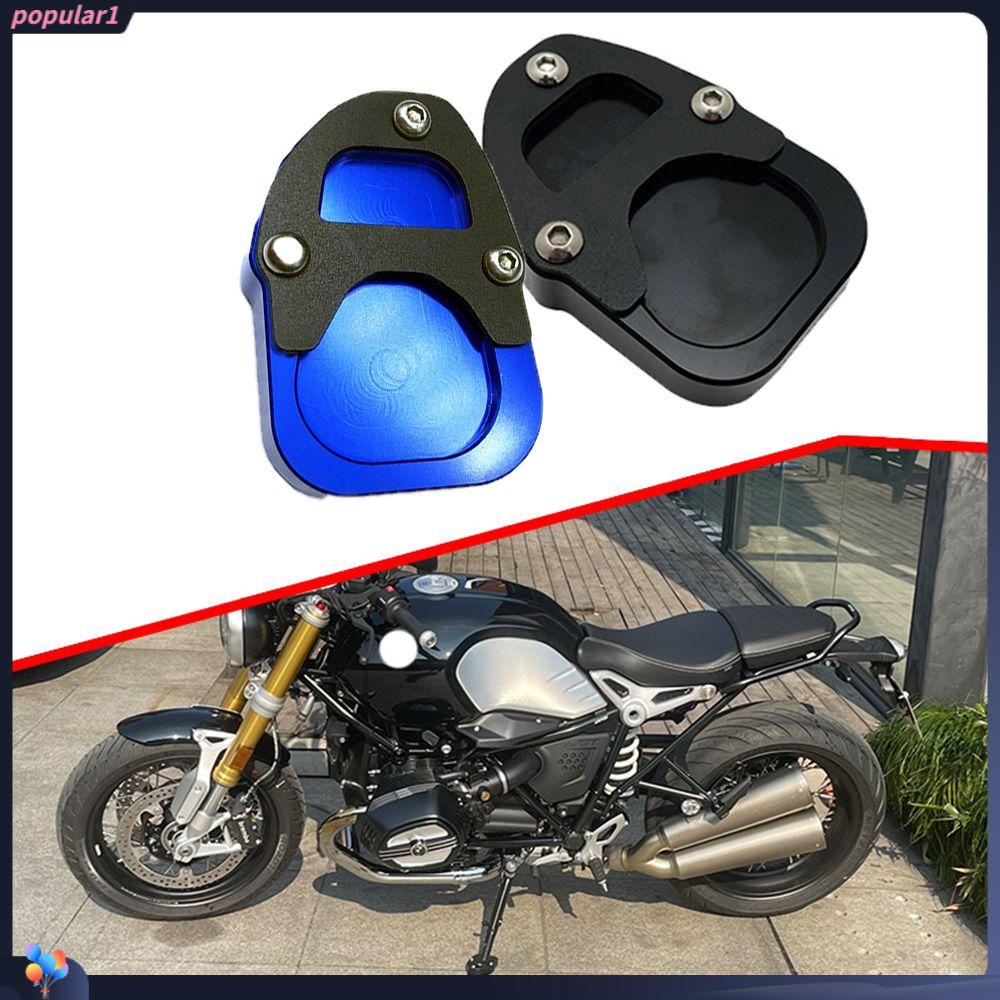 Populer Pad Pembesar Ekstensi Kaki Baru Kickstand Penyangga Kaki Sisi Tendangan Berdiri Untuk BMW R Nine T Scrambler 2016-2018