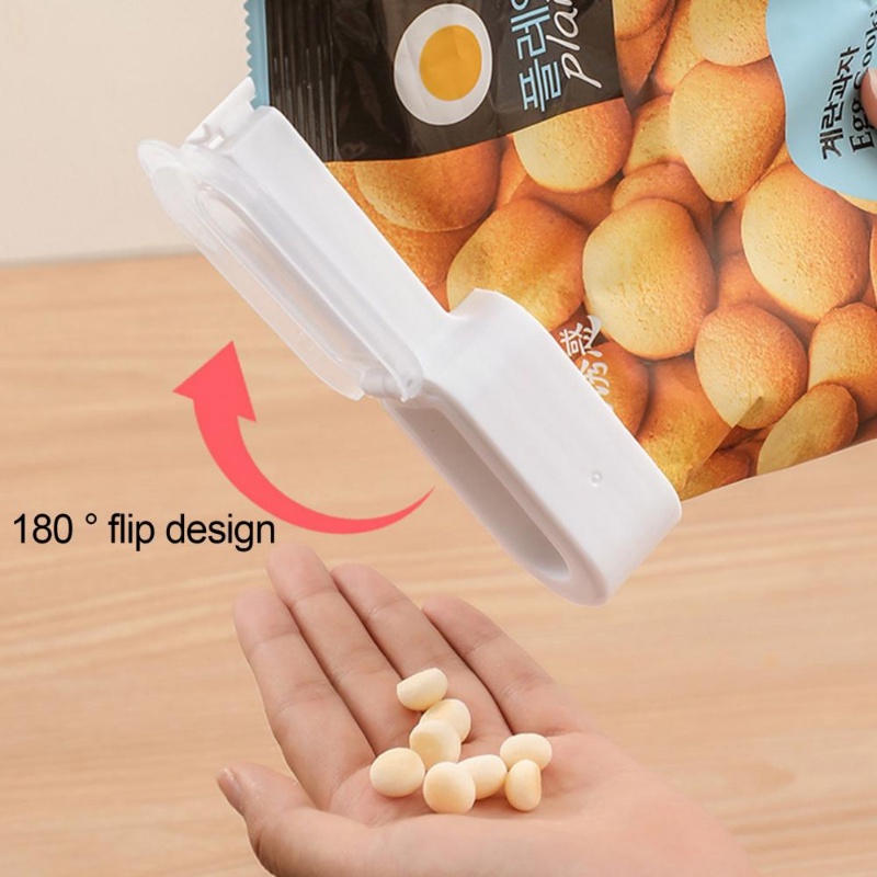 Plastik Cap Sealer Food Saver Fresh Keep Bag Clip Klip Sealer Penyimpanan Makanan Dapur Gesper Bergerak Klip Kantong Makanan Klip Penyegel Penyimpanan Makanan Dengan Pour Spouts