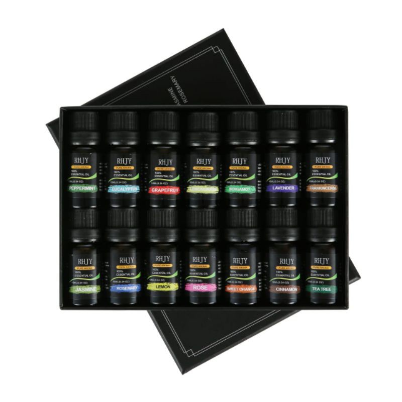 Essential Oil Aroma  Paket 14 IN 1 Aromatherapy Essential OIL BASE MINYAK DIFFUSER ORIGINAL