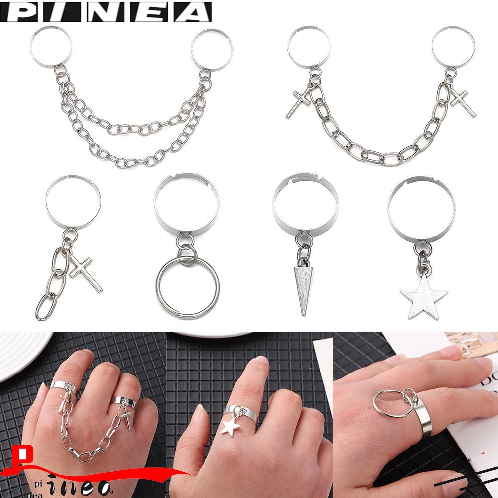 Nanas Punk Cincin Fashion Perhiasan Pesta Paduan Salib Perawan Maria Liontin