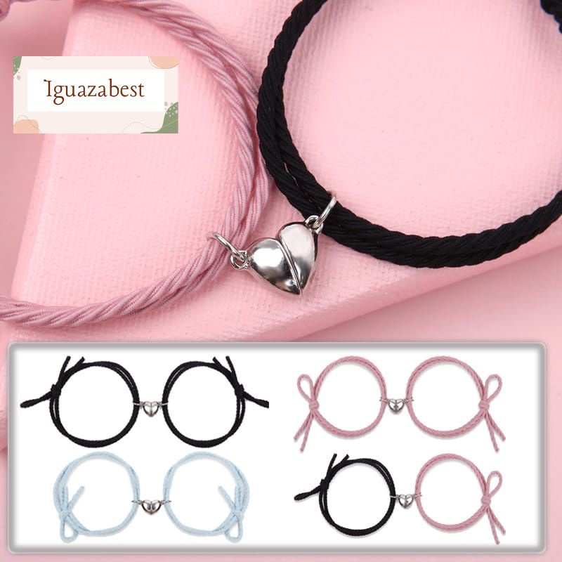 2Pcs Gelang Couple Magnet Love Pasangan Sahabat Bestie Pria Wanita