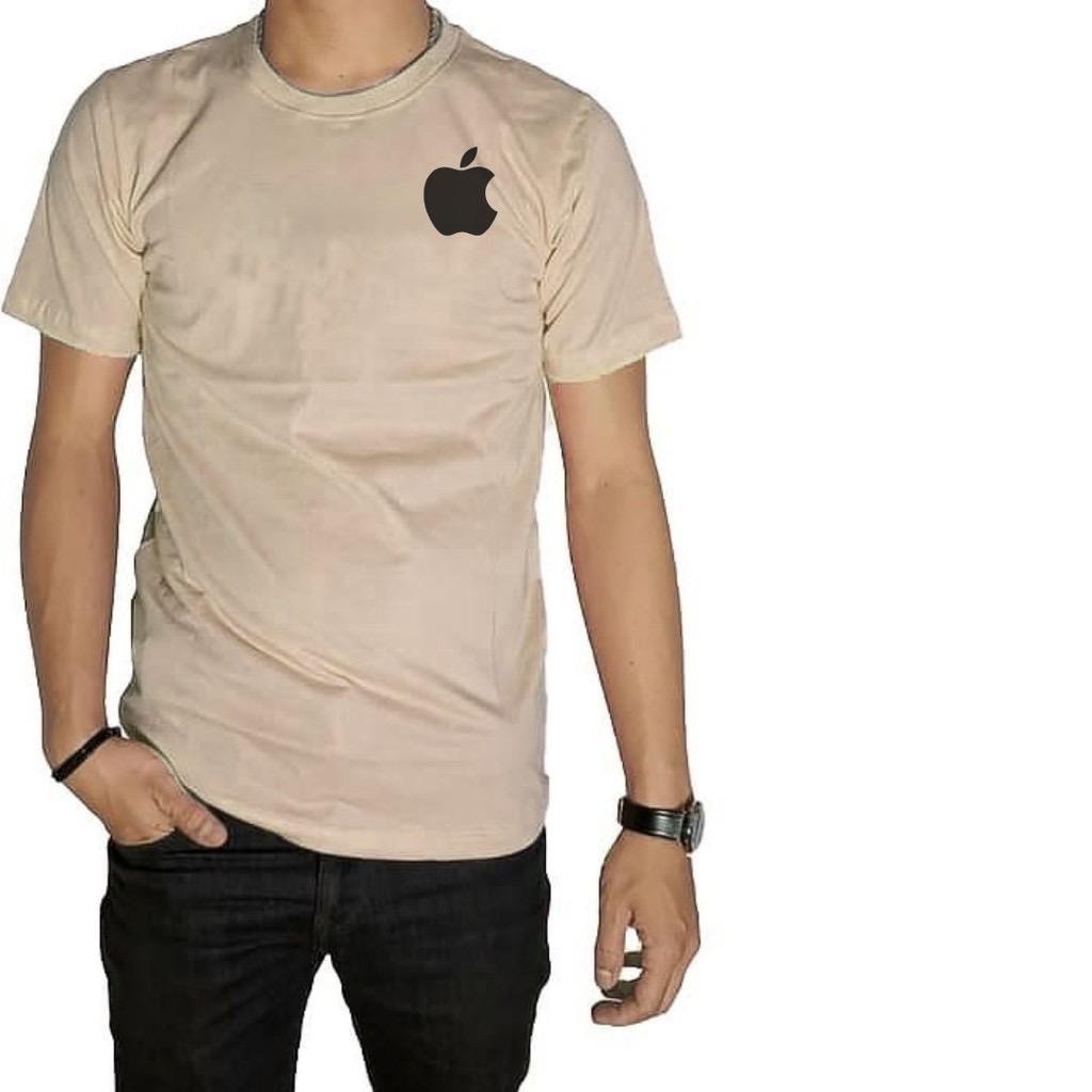 Bayar Di tempat/ BS//TERLARIS//BAJU KAOS APPLE LOGO//T-SHIRT TANGAN PENDEK//FASHION DISTRO PRIA//GOOD QUALITY