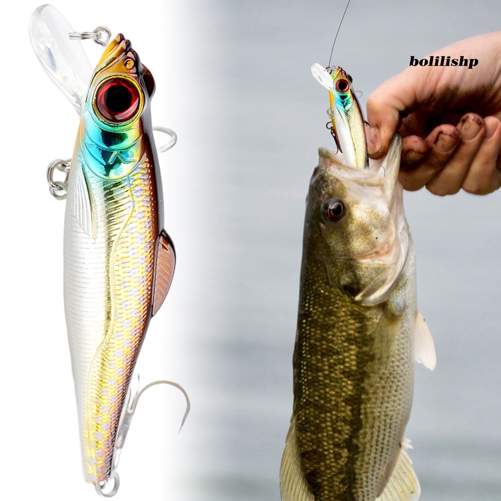 Bo-17g Umpan Pancing Keras Tenggelam Kait Stainless Bentuk Hidup Instalasi Mudah Pengerjaan Halus Umpan Simulasi Crankbait Bentuk Hidup 3D Mata Realistuc Umpan Ikan