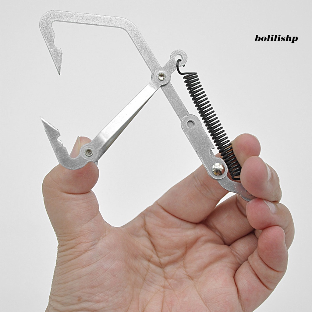 Bo-crab Grabber Desain Ergonomis Yang Kuat Stabilitas Tinggi Mudah Dibawa Multifungsi Menangkap Kepiting Stainless Steel Kekuatan Tinggi Memancing Klip Kontrol Ikan Perlengkapan Memancing