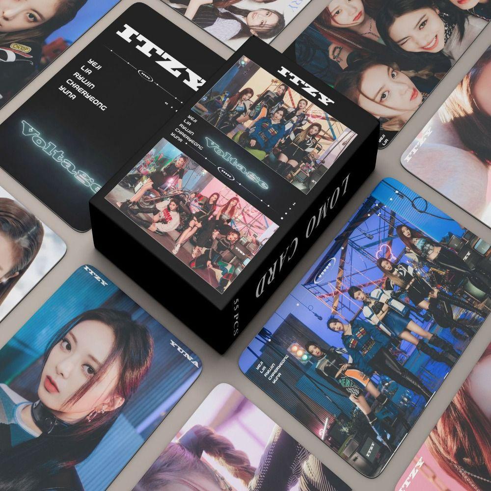 [Elegan] Lesserafim Photocards Collector Card Fans Hadiah Idol Foto BP Aespa Korean Fashion Girls Group Itzy CHECKMATE Album Card Itzy Kpop Photocards